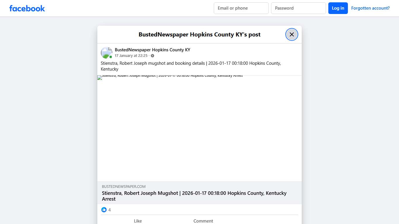 Stienstra, Robert... - BustedNewspaper Hopkins County KY Facebook